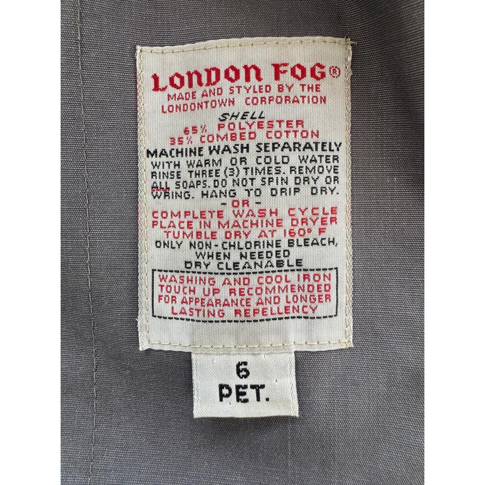 Vintage ‘80s London Fog Gray Button Front Belted Raincoat - Picture 7 of 7